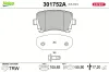 Bremsbelagsatz, Scheibenbremse Hinterachse VALEO 301752A