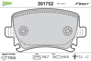 Bremsbelagsatz, Scheibenbremse VALEO 301752