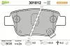 Bremsbelagsatz, Scheibenbremse Hinterachse VALEO 301812 Bild Bremsbelagsatz, Scheibenbremse Hinterachse VALEO 301812