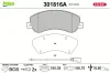 Bremsbelagsatz, Scheibenbremse Vorderachse VALEO 301816A Bild Bremsbelagsatz, Scheibenbremse Vorderachse VALEO 301816A