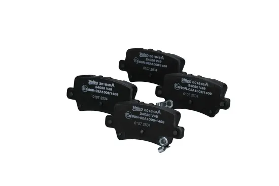 Bremsbelagsatz, Scheibenbremse Hinterachse VALEO 301849A Bild Bremsbelagsatz, Scheibenbremse Hinterachse VALEO 301849A