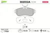Bremsbelagsatz, Scheibenbremse Vorderachse VALEO 302032A Bild Bremsbelagsatz, Scheibenbremse Vorderachse VALEO 302032A
