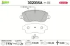Bremsbelagsatz, Scheibenbremse Vorderachse VALEO 302035A