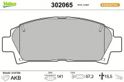 Bremsbelagsatz, Scheibenbremse Vorderachse VALEO 302065