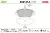 Bremsbelagsatz, Scheibenbremse Vorderachse VALEO 302131A Bild Bremsbelagsatz, Scheibenbremse Vorderachse VALEO 302131A