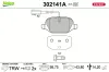 Bremsbelagsatz, Scheibenbremse Hinterachse VALEO 302141A