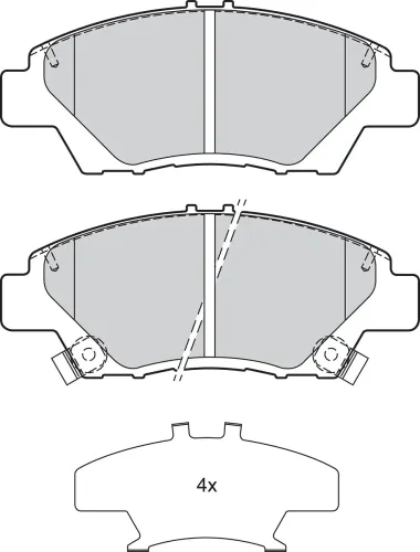 Bremsbelagsatz, Scheibenbremse Vorderachse VALEO 302158 Bild Bremsbelagsatz, Scheibenbremse Vorderachse VALEO 302158