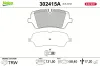 Bremsbelagsatz, Scheibenbremse Hinterachse VALEO 302415A