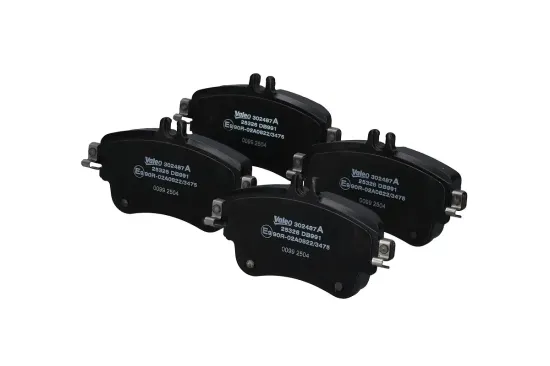 Bremsbelagsatz, Scheibenbremse Vorderachse VALEO 302487A Bild Bremsbelagsatz, Scheibenbremse Vorderachse VALEO 302487A