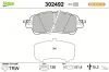 Bremsbelagsatz, Scheibenbremse Vorderachse VALEO 302492