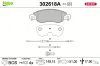 Bremsbelagsatz, Scheibenbremse Vorderachse VALEO 302618A