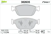 Bremsbelagsatz, Scheibenbremse VALEO 302635