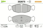 Bremsbelagsatz, Scheibenbremse Hinterachse VALEO 302675
