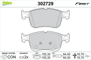 Bremsbelagsatz, Scheibenbremse VALEO 302729