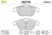 Bremsbelagsatz, Scheibenbremse VALEO 302738