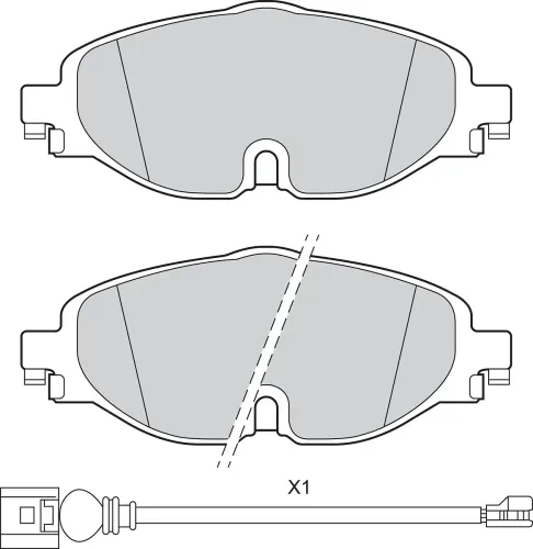 Bremsbelagsatz, Scheibenbremse Vorderachse VALEO 302774 Bild Bremsbelagsatz, Scheibenbremse Vorderachse VALEO 302774