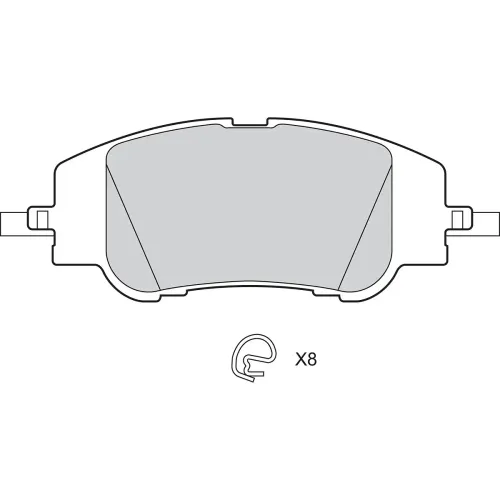 Bremsbelagsatz, Scheibenbremse Vorderachse VALEO 302775 Bild Bremsbelagsatz, Scheibenbremse Vorderachse VALEO 302775