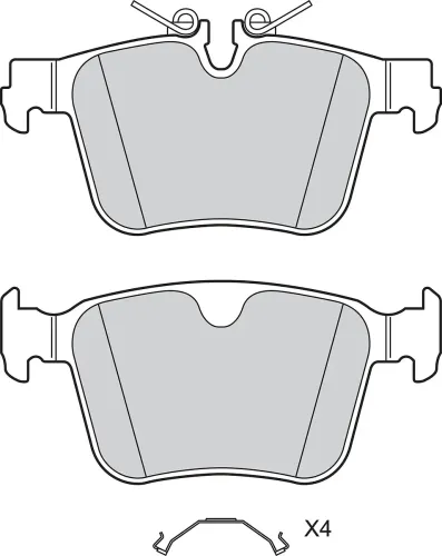 Bremsbelagsatz, Scheibenbremse Hinterachse VALEO 302776 Bild Bremsbelagsatz, Scheibenbremse Hinterachse VALEO 302776
