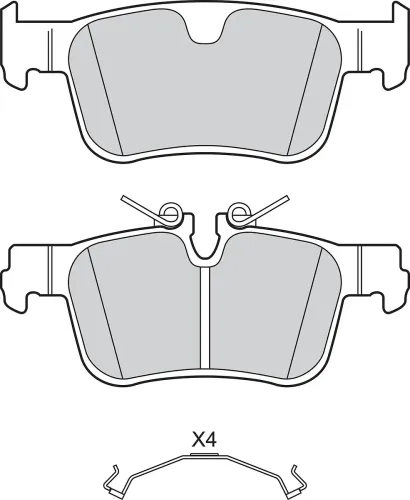 Bremsbelagsatz, Scheibenbremse Hinterachse VALEO 302777 Bild Bremsbelagsatz, Scheibenbremse Hinterachse VALEO 302777