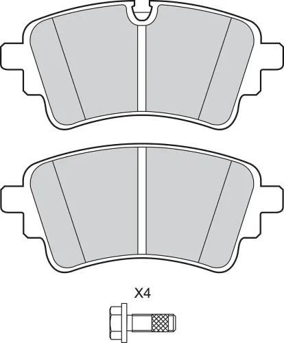 Bremsbelagsatz, Scheibenbremse Hinterachse VALEO 302783 Bild Bremsbelagsatz, Scheibenbremse Hinterachse VALEO 302783
