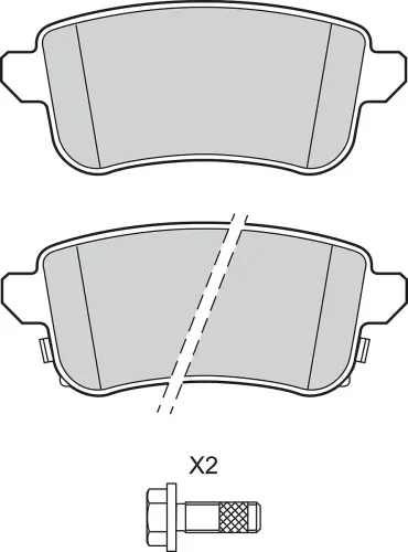 Bremsbelagsatz, Scheibenbremse Hinterachse VALEO 302786 Bild Bremsbelagsatz, Scheibenbremse Hinterachse VALEO 302786