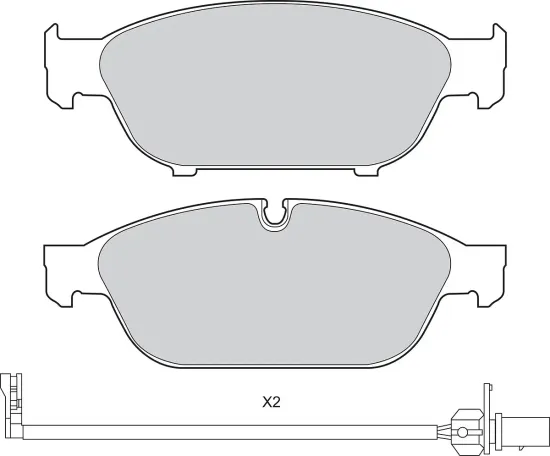 Bremsbelagsatz, Scheibenbremse Vorderachse VALEO 302787 Bild Bremsbelagsatz, Scheibenbremse Vorderachse VALEO 302787