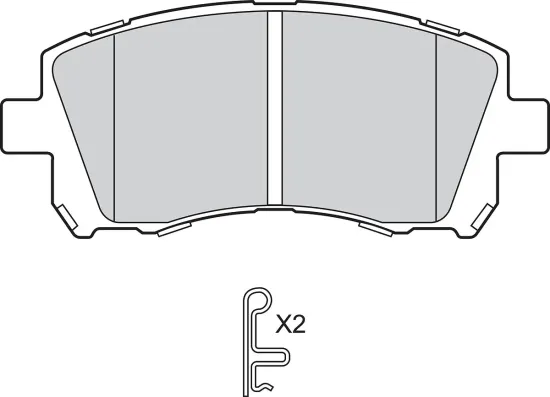 Bremsbelagsatz, Scheibenbremse Vorderachse VALEO 302788 Bild Bremsbelagsatz, Scheibenbremse Vorderachse VALEO 302788