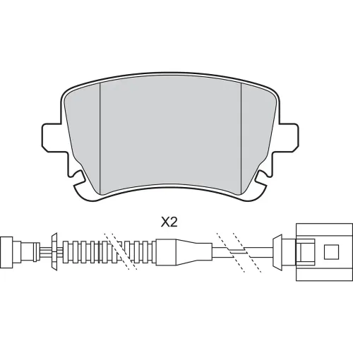 Bremsbelagsatz, Scheibenbremse Hinterachse VALEO 302792 Bild Bremsbelagsatz, Scheibenbremse Hinterachse VALEO 302792