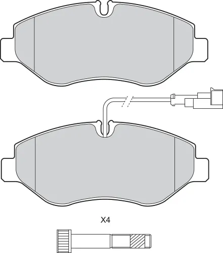 Bremsbelagsatz, Scheibenbremse Vorderachse VALEO 302807 Bild Bremsbelagsatz, Scheibenbremse Vorderachse VALEO 302807