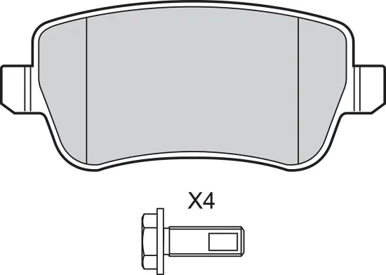 Bremsbelagsatz, Scheibenbremse Hinterachse VALEO 302816 Bild Bremsbelagsatz, Scheibenbremse Hinterachse VALEO 302816
