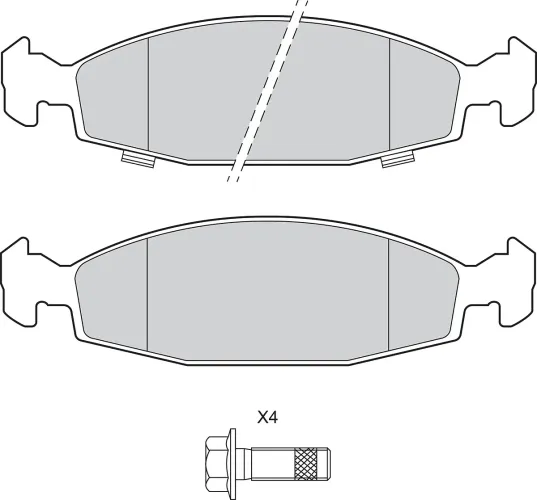 Bremsbelagsatz, Scheibenbremse Vorderachse VALEO 302823 Bild Bremsbelagsatz, Scheibenbremse Vorderachse VALEO 302823