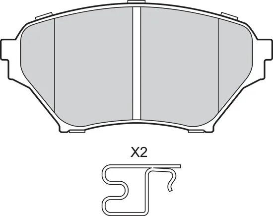 Bremsbelagsatz, Scheibenbremse Vorderachse VALEO 302827 Bild Bremsbelagsatz, Scheibenbremse Vorderachse VALEO 302827