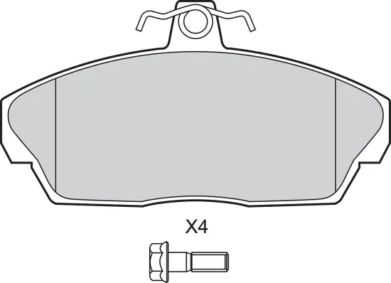 Bremsbelagsatz, Scheibenbremse Vorderachse VALEO 302836 Bild Bremsbelagsatz, Scheibenbremse Vorderachse VALEO 302836