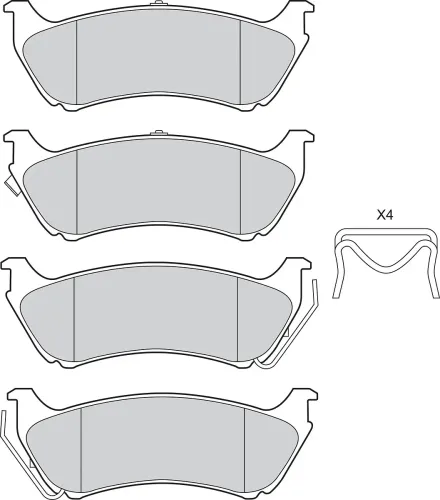 Bremsbelagsatz, Scheibenbremse Hinterachse VALEO 302840 Bild Bremsbelagsatz, Scheibenbremse Hinterachse VALEO 302840