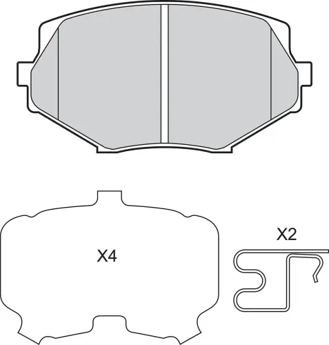 Bremsbelagsatz, Scheibenbremse Vorderachse VALEO 302842 Bild Bremsbelagsatz, Scheibenbremse Vorderachse VALEO 302842
