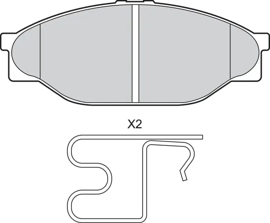 Bremsbelagsatz, Scheibenbremse Vorderachse VALEO 302851 Bild Bremsbelagsatz, Scheibenbremse Vorderachse VALEO 302851