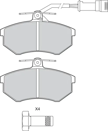 Bremsbelagsatz, Scheibenbremse Vorderachse VALEO 302855 Bild Bremsbelagsatz, Scheibenbremse Vorderachse VALEO 302855