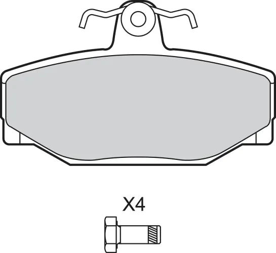 Bremsbelagsatz, Scheibenbremse Hinterachse VALEO 302860 Bild Bremsbelagsatz, Scheibenbremse Hinterachse VALEO 302860