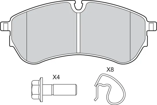 Bremsbelagsatz, Scheibenbremse Hinterachse Vorderachse VALEO 302869 Bild Bremsbelagsatz, Scheibenbremse Hinterachse Vorderachse VALEO 302869