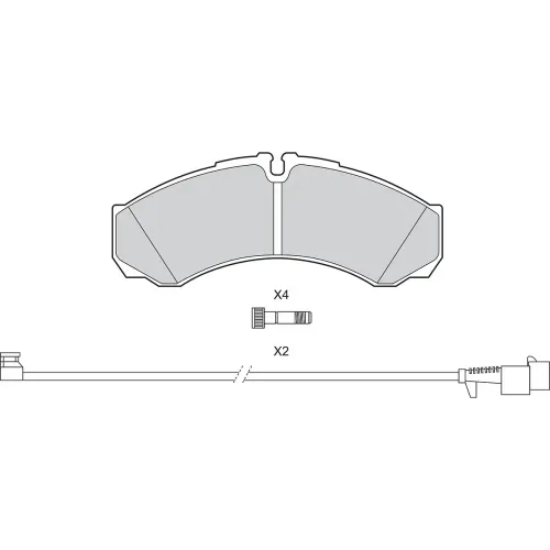Bremsbelagsatz, Scheibenbremse Hinterachse VALEO 302874 Bild Bremsbelagsatz, Scheibenbremse Hinterachse VALEO 302874