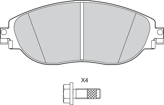 Bremsbelagsatz, Scheibenbremse Vorderachse VALEO 302889 Bild Bremsbelagsatz, Scheibenbremse Vorderachse VALEO 302889