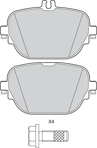 Bremsbelagsatz, Scheibenbremse Hinterachse VALEO 302893 Bild Bremsbelagsatz, Scheibenbremse Hinterachse VALEO 302893