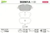 Bremsbelagsatz, Scheibenbremse Vorderachse VALEO 302901A Bild Bremsbelagsatz, Scheibenbremse Vorderachse VALEO 302901A