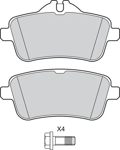 Bremsbelagsatz, Scheibenbremse Hinterachse VALEO 302915 Bild Bremsbelagsatz, Scheibenbremse Hinterachse VALEO 302915