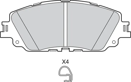 Bremsbelagsatz, Scheibenbremse Vorderachse VALEO 302922 Bild Bremsbelagsatz, Scheibenbremse Vorderachse VALEO 302922