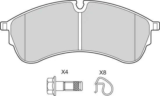 Bremsbelagsatz, Scheibenbremse Vorderachse VALEO 302924 Bild Bremsbelagsatz, Scheibenbremse Vorderachse VALEO 302924