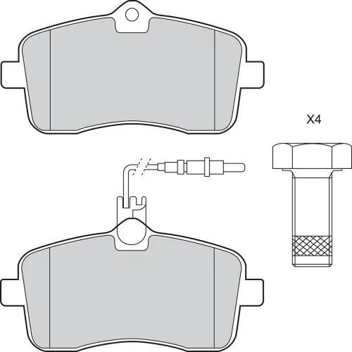 Bremsbelagsatz, Scheibenbremse Vorderachse VALEO 302936 Bild Bremsbelagsatz, Scheibenbremse Vorderachse VALEO 302936