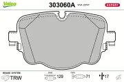 Bremsbelagsatz, Scheibenbremse Hinterachse VALEO 303060A