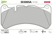Bremsbelagsatz, Scheibenbremse Vorderachse VALEO 303065A