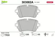 Bremsbelagsatz, Scheibenbremse Hinterachse VALEO 303082A
